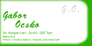 gabor ocsko business card